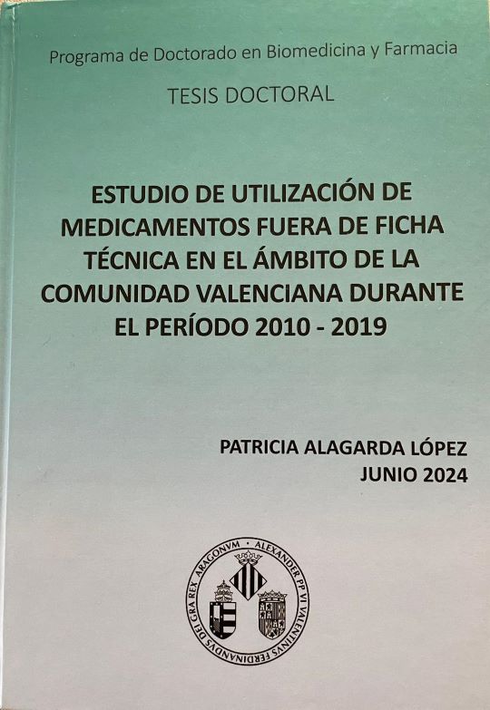 Cover Doctoral Thesis of Patricia Alagarda López